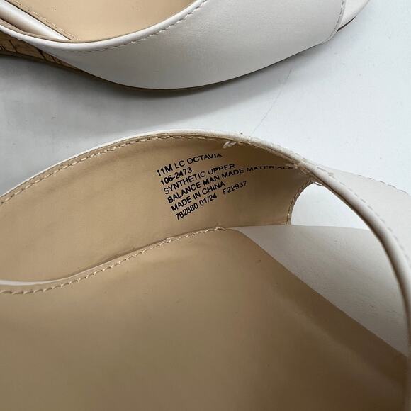 Liz Claiborne Womens Octavia Wedge Sandals White Size 11M - Picture 7 of 15